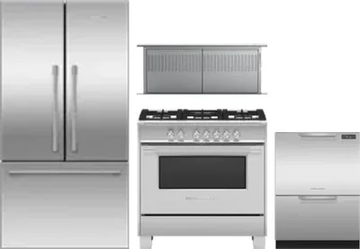 4 Piece Package Includes Refrigerator, Range, Hood And Dishwasher